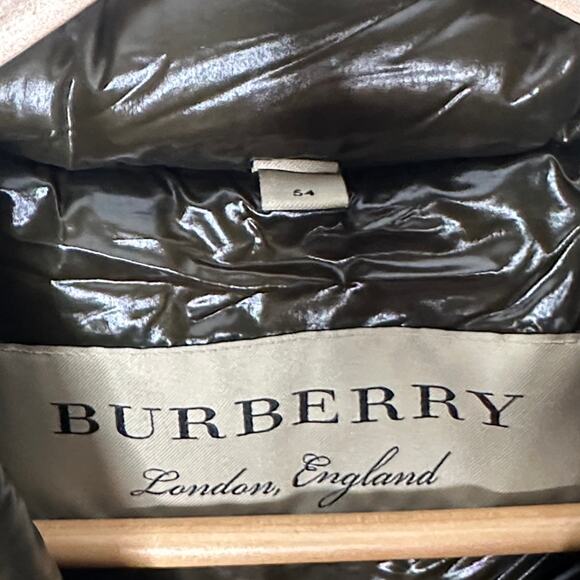 BURBERRY Embroidered Archive Logo Down Filled Puffer Gilet Vest Green Sz L/XL - Picture 6 of 12